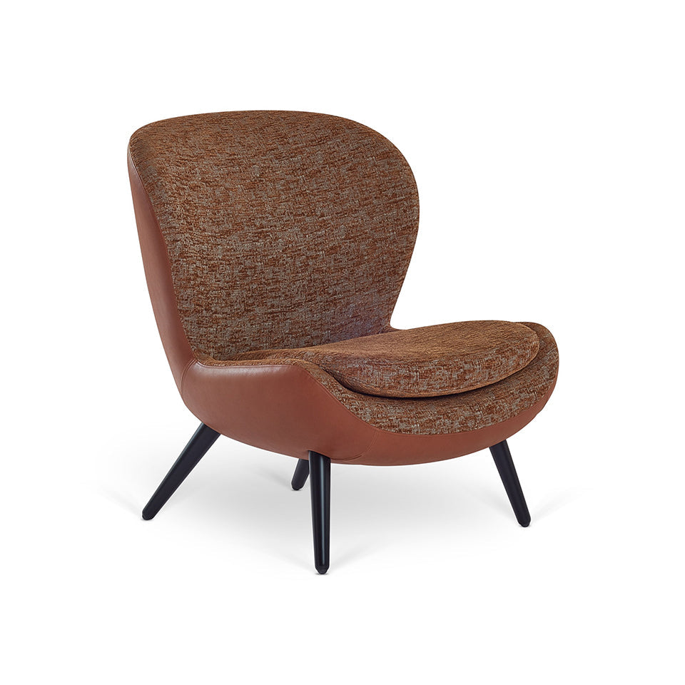 Mid Sherpa Boucle Accent Chair Mid Century