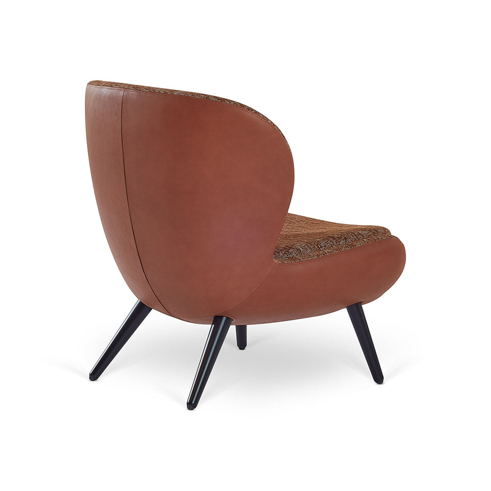 Mid Sherpa Boucle Accent Chair Mid Century