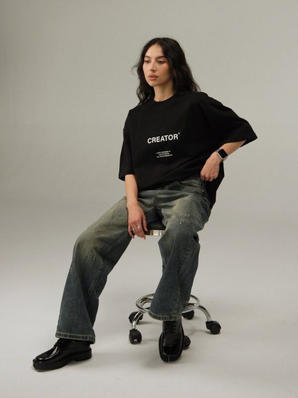 "Creator" Oversized Unisex T-Shirt – Black
