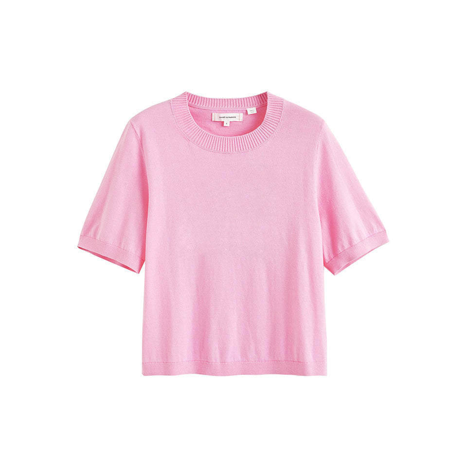 Fine Knit Turtleneck Neck Cotton Top