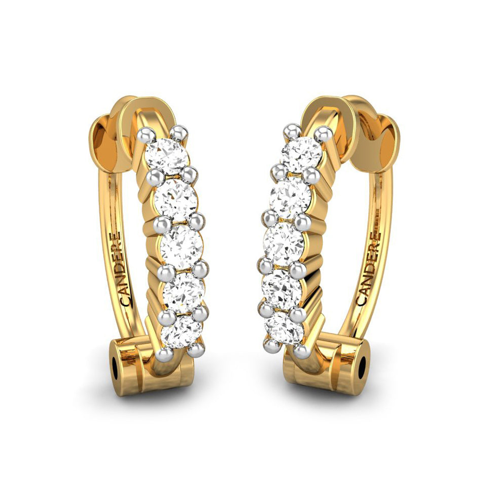 18K Gold Wedding Earrings Set for Women