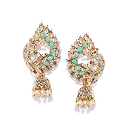 Gold Earrings With Diamonds And Earls