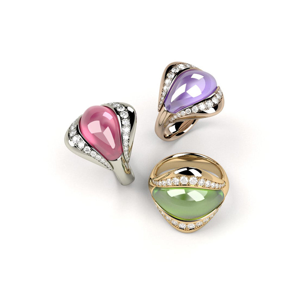 Gold Earrings With Diamonds And Earls