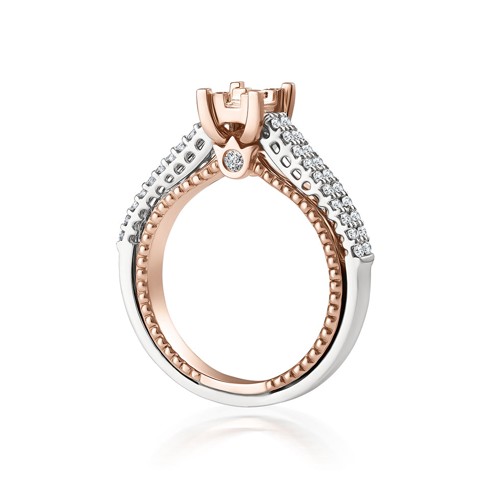 18K Gold Rings Wedding Beauty for Women