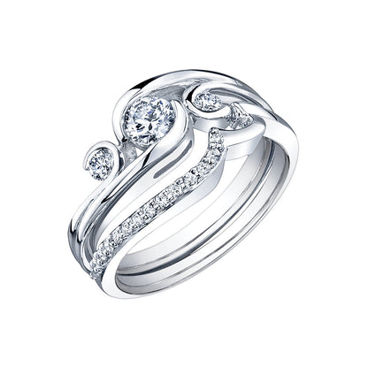 Laser Engraved Silver Beauty Ring