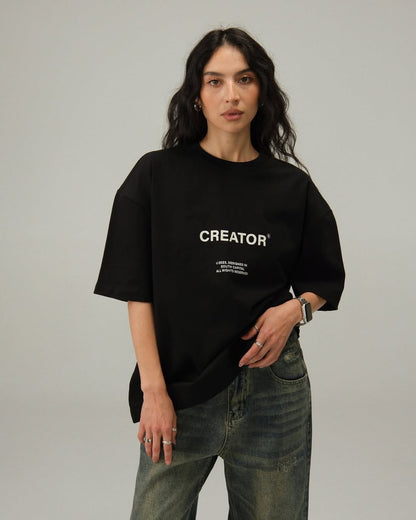 "Creator" Oversized Unisex T-Shirt – Black