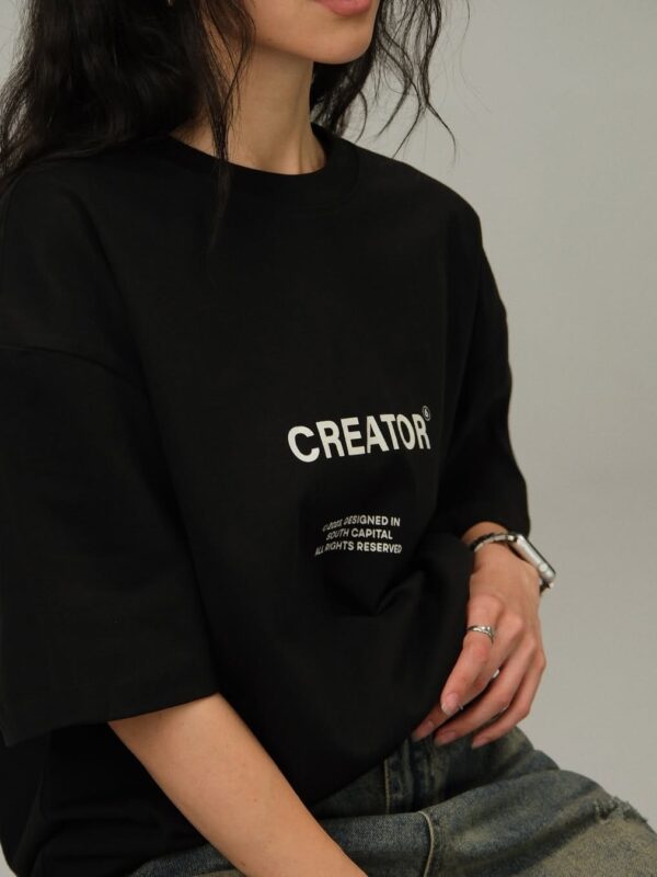 "Creator" Oversized Unisex T-Shirt – Black